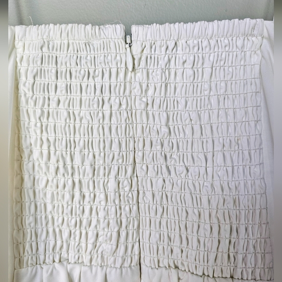 Mare Mare x Anthropologie White Strapless Seamed A-Line Midi Dress, XL - Picture 9 of 15